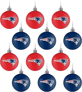 foco NFL Team Logo 12-Pack Ball Hanging Tree Holiday Ornament Set