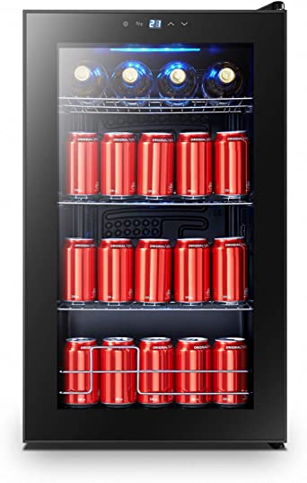 FRIGIDAIRE EFMIS2438 Freestanding Beverage Center Fridge-Fits 101 Cans or 24 Bottles, Black