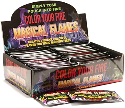 Magical Flames - (Pack of 100) Campfire, Fireplace, Bonfire, Colorant Packets - Creates Vibrant, Colorful Flames for Wood Burning Fires!