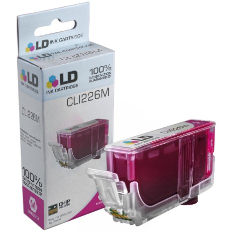 LD © Compatible Replacement for Canon CLI-226M Magenta Ink Cartridge for Canon PIXMA iP4820 ,iP4920, iX6520, MG5120, MG5220, MG5320, MG6120, MG6220, MG8120, MG8120B, MG8220, MX712, MX882, & MX895