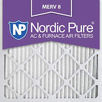 Nordic Pure 14x14x1M8-6 MERV 8 Pleated AC Furnace Air Filter, 14x14x1, Box of 6