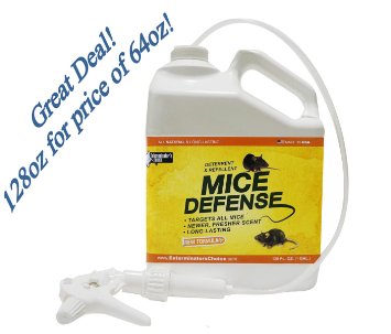 Mice Defense-All Natural-One Gallon (128 oz) Spray-Repellent and Deterrent for all Mice|Rodent Pest Control ...