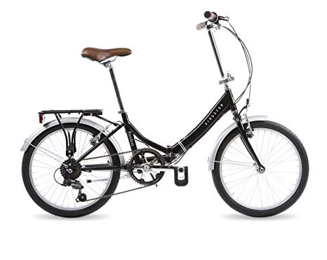 Kingston Freedom, Unisex Folding Bike, 6 Speed, 20 Inch Wheels, Black