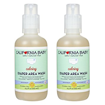 California Baby Diaper Area Wash - Non-Burning & Calming, 6.5 oz (Pack of 2)