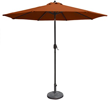 Island Umbrella N5422TC Mirage Octagonal Market Umbrella, 9', Terra Cotta Olefin