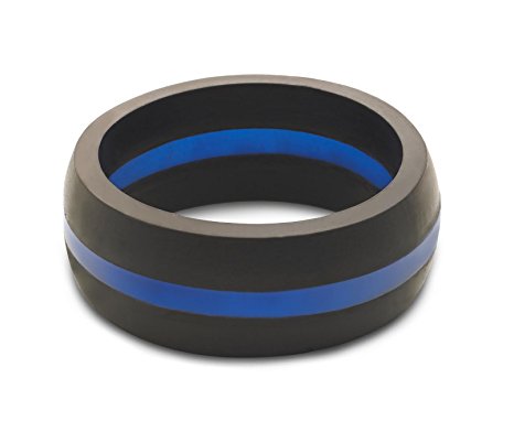 QALO- Mens Silicone Wedding Ring- (Quality, Athletics, Love and Outdoors Collections) Designed for Everyday Use that Provides a Safe, Functional Alternative to the Traditional Wedding Band- Sizes 8-12