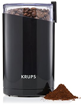KRUPS Electric Spice and Coffee Grinder with Stainless Steel Blades, 3-Ounce, Black