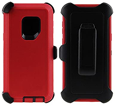 for Samsung Galaxy S9/S9  Case, [Heavy Duty] [Drop Protection] [NO Screen Protectors] Tough Rugged Cover Case for Samsung Galaxy S9 (Red S9 Plus)