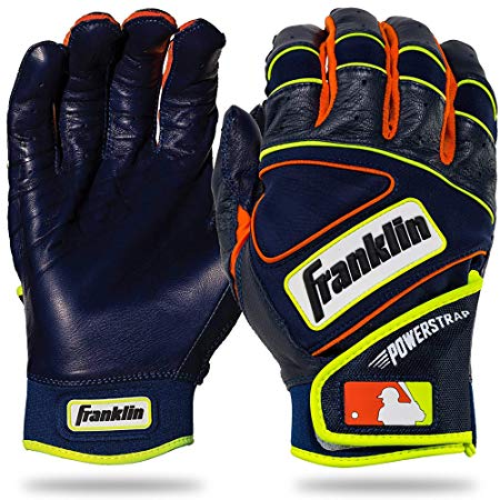 Franklin Sports MLB Powerstrap Baseball Batting Gloves