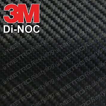 3M CA-1170 DI-NOC GLOSS BLACK CARBON FIBER 1ft x 1ft (1 sq/ft) Flex Vinyl Wrap Film