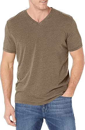 Lucky Brand Mens Venice Burnout Vee Neck Tee