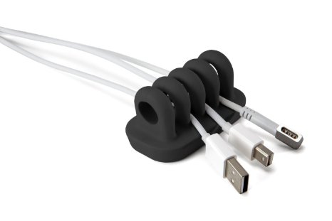 Idealstanley Cable Clip Holder Weighted Desktop Cord Management Fixture (IDEST) (Black)