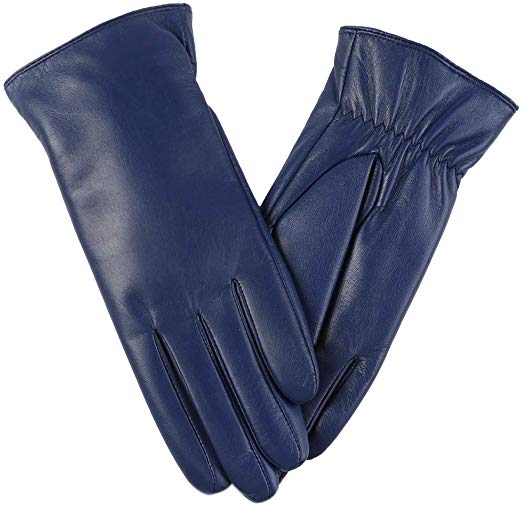 Super-soft Leather Winter Gloves for Women Full-Hand Touchscreen Warm Cashmere Lined Perfect Appearance