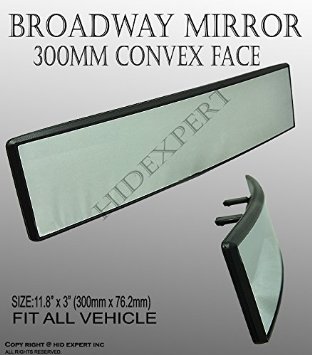 JDM Broadway 300mm Convex Wide Rearview Mirror white tint Universal All New EYU