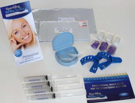 Professional Custom Teeth Tooth Whitening Trays. Includes 4 XL 10cc Syringes of 35% Gel. Order Lab Direct and Save! Made in USA!