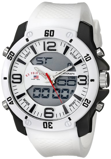 U.S. Polo Assn. Sport Men's US9471 Analog-Digital White Watch