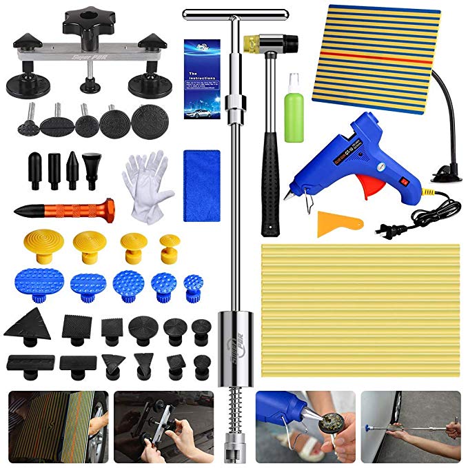 Fly5D Auto Body Dent Removal Repair Kit PDR Tools DIY Pops a Dent Bridge Puller with Glue Gun