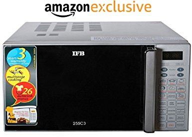 IFB 25 L Convection Microwave Oven (25SC3, Metallic Silver)