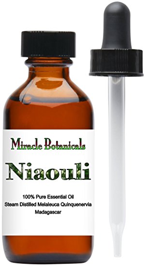 Miracle Botanicals Organic Niaouli Essential Oil - 100% Pure Melaleuca Quinquenervia - 1oz. or 2oz. Sizes - Therapeutic Grade - 60ml/2oz.