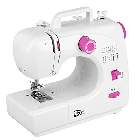 Overlock Electric Sewing Machine Small Sewing Tool Double Thread 2 Speed 16 Stitches Foot Pedal