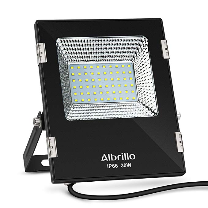 Albrillo LED Flood Lights Outdoor 30W, 200 Watt Equivalent, 2400lm, Daylight White 6000K, Waterproof IP66, Security Light