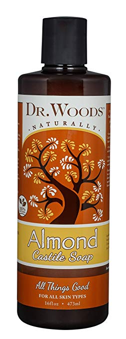 Dr. Woods Pure Almond Liquid Castile Soap, 16 Ounce