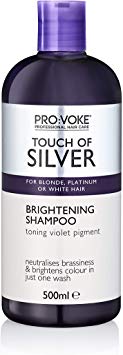 PROVOKE Touch of Silver Brightening Shampoo - Purple Toning Shampoo for Blonde, Platinum, White or Grey Hair - 500ml