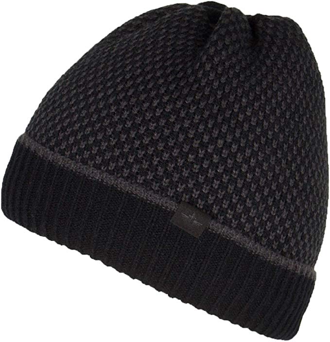 Dockers Men's Cable Knit Beanie Hat, Black, One Size