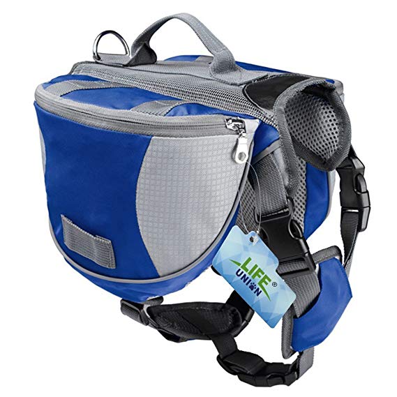 Lifeunion Saddle Bag Backpack for Dog, Tripper Hound Bag Travel Hiking Camping