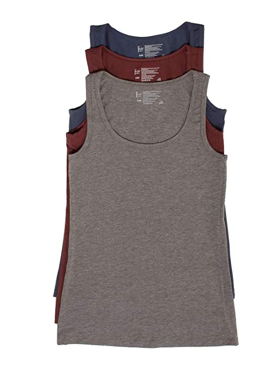 Cotton Stretch Layering Tank Top 3-Pack