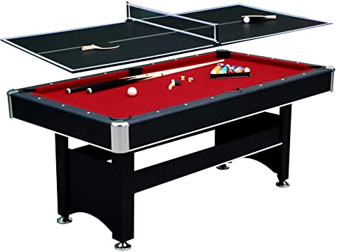 Hathaway Spartan 6' Pool Table, 72" L x 38" W x 31" H, Black