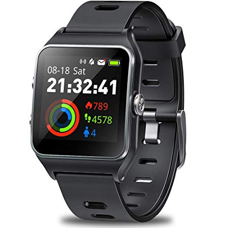 DR.VIVA GPS Watch for Men Women, Activity Tracker GPS Running Watch Touch Screen Sports Watch Heart Rate/Sleep/Step/Counter Monitor Waterproof GPS Fitness Watch