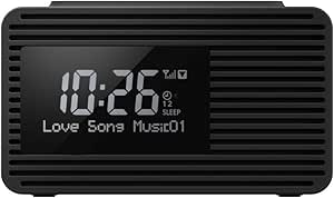 Panasonic Radio-réveil DAB/FM RC-D8EG-K I Fréquences : FM/DAB/DAB  1W USB Horloge Fonctionne sur secteur ou piles Fonction préréglage Fonction double alarme Ecran LCD noir - Version Française