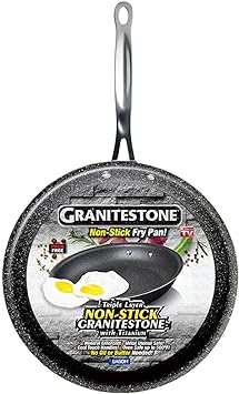 Granitestone 2591 Non-stick, No-warp, Mineral-enforced Frying Pans With "Stay-Cool" Handles PFOA-Free As Seen On TV (8-inch)