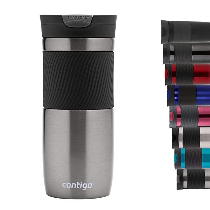 Contigo Byron Snapseal Travel Mug, Stainless Steel Thermal mug, vacuum flask, leakproof tumbler, coffee mug with BPA free Easy-Clean Lid