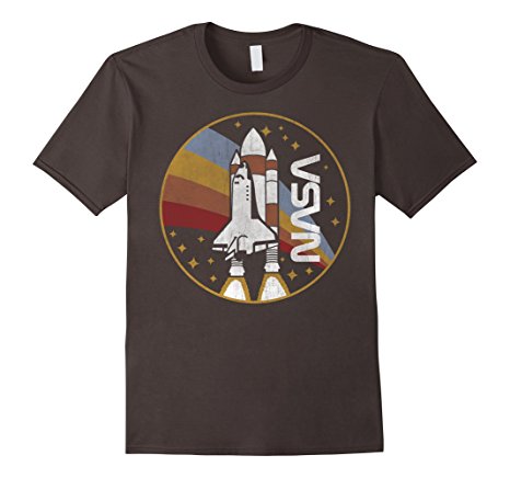 NASA Shuttle Launch With Rainbow Graphic T-Shirt