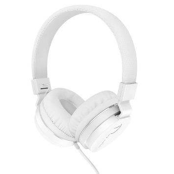 1byone Children Wired Headset, Portable Foldable with Stereo Bass, White