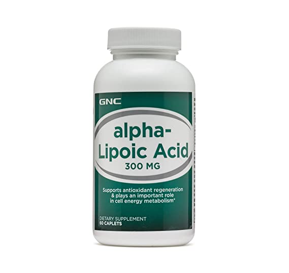GNC Alpha Lipoic Acid 300Mg Supports Antioxidant Regeneration (60 Caplets)