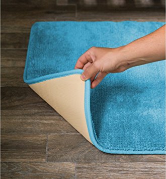 Luxury Large Hotel and Spa Memory Foam Bath Mat Rug Soft Durable Bathroom Nonslip (20"x36" Aqua)