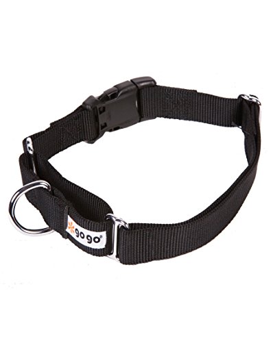 GoGo Martingale Collar 1” inch X 16” – 21” inches Medium/Large, Black