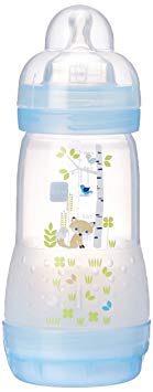 MAM Baby Bottles for Breastfed Babies, MAM Baby Bottles Anti Colic, Boy, 9 Ounces, 1-Count