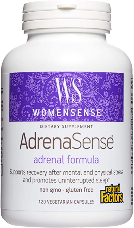 Natural Factors - WomenSense AdrenaSense, Anti-Stress Adrenal Formula, 120 Vegetarian Capsules