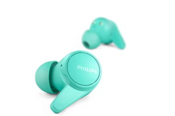 Philips T1207 True Wireless Headphones with Up to 18 Hours Playtime and IPX4 Water Resistance, Blue