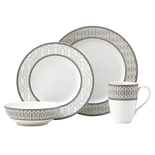 Lenox 4-Piece Neutral Party Link Place Setting Dinnerware Set