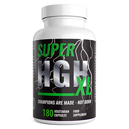 HGH XL for Men |180 Capsules 3 Month Supply | UK Manufactured Vegetarian Friendly | Ingredients Contribute to Reduction in Fatigue | Tribulus Terrestris Extract, L-Arginine, L-Leucine | Trusted Brand