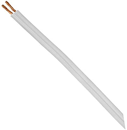 Zip cord lamp wire, 18/2 SPT-1, white 100' roll.
