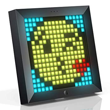 Divoom Pixoo Pixel Art Digital Frame with 16X16 Programmable LED screen, Daily notification, Smart Alarm and Ambient Lighting (Black)