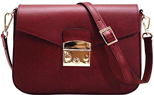 Women's Crossbody Shoulder Bag Handbag Floto Sapri in Saffiano Leather