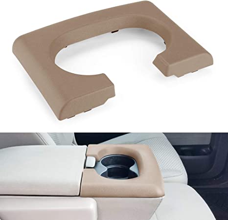 JOYTUTUS Center Console Cup Holder Replacement Pad Fits F150, Bench Seat Center Console Parts Replacement (Beige)