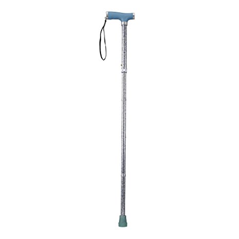 Drive Medical Folding Canes with Glow Grip Handle, Light Blue